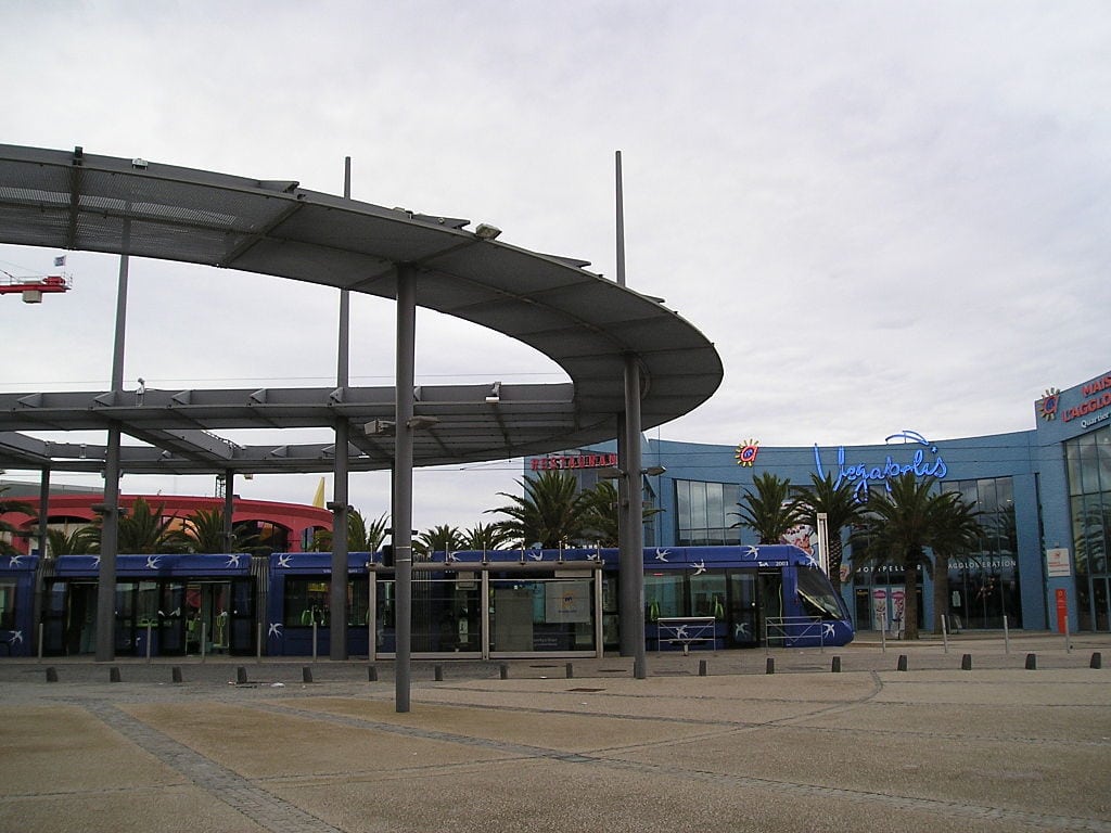 Odysseum tram station in Montpellier