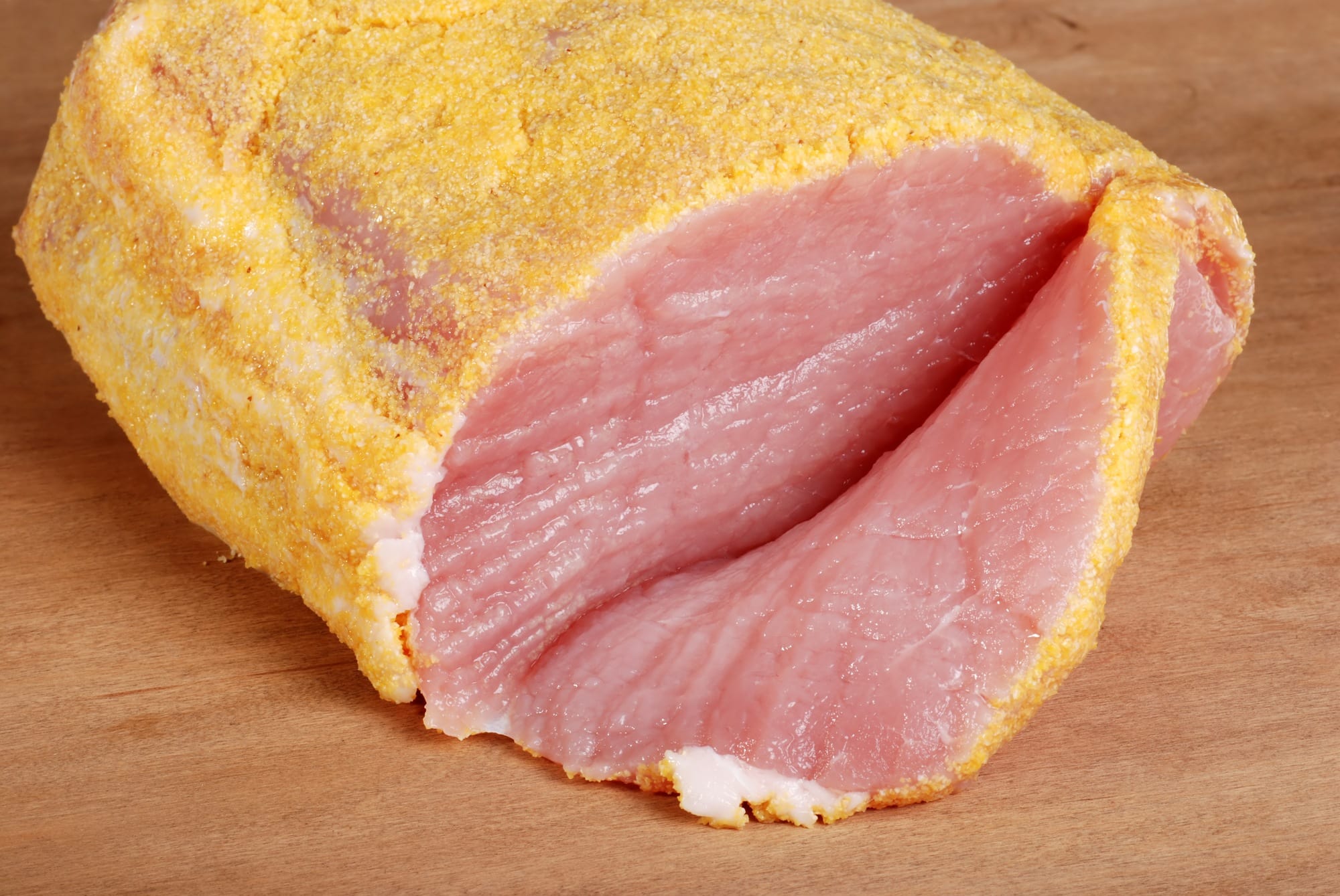 Peameal bacon, the brined version of "Canadian bacon"