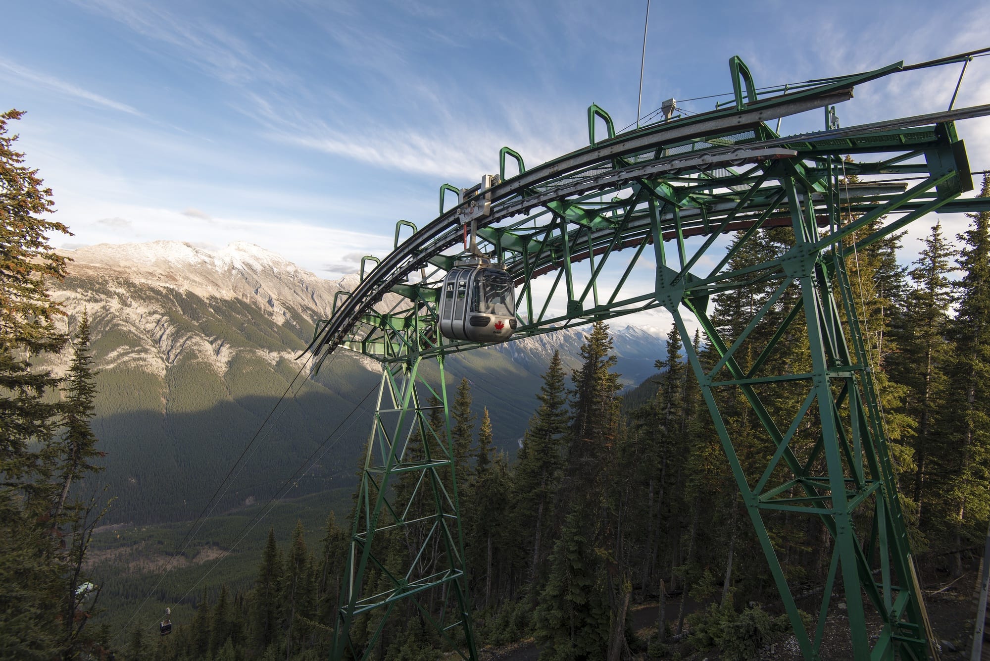 Ride the Banff Gondola with the kids to take in the beauty of Banff from Sulpher Mountain