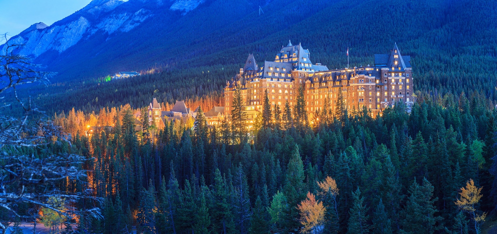 The swanky Fairmont Banff Springs is the most famous resort in the area