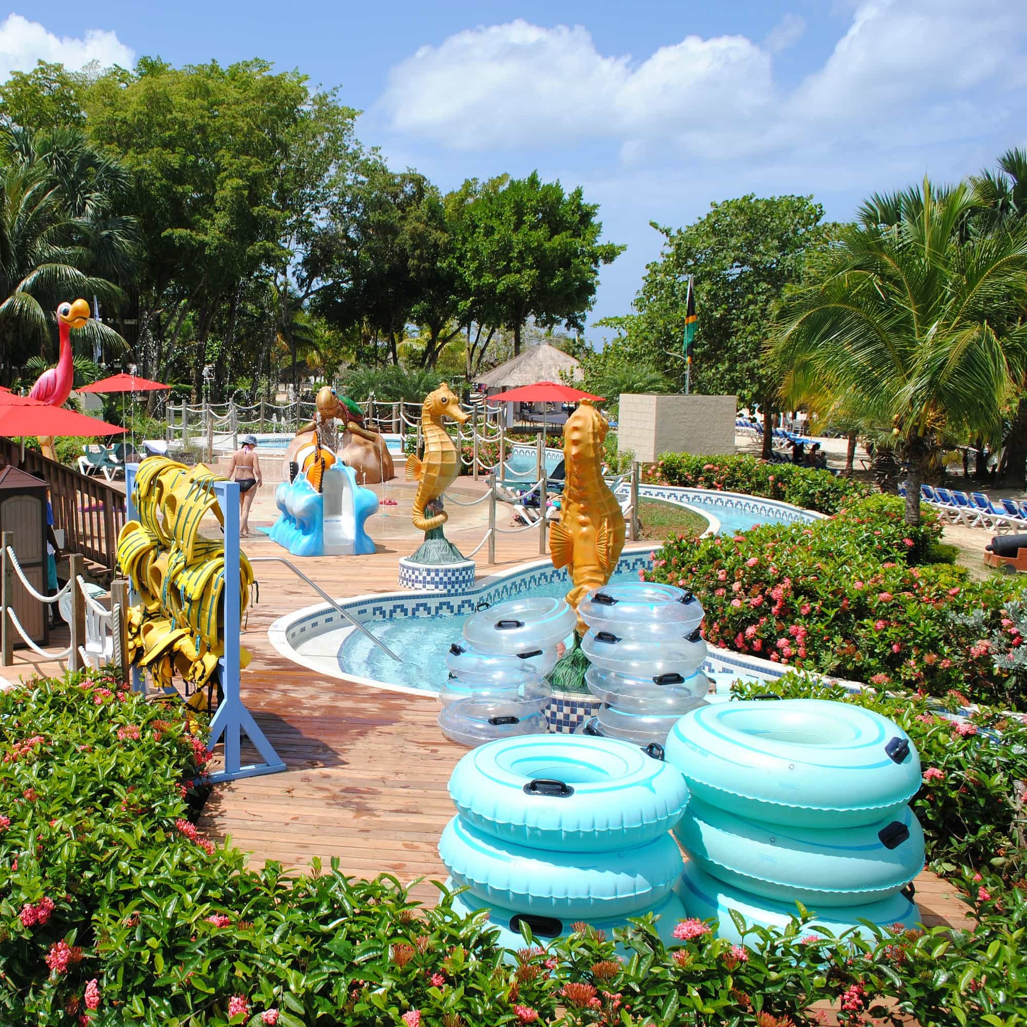 Beaches Negril pool area and lazy river