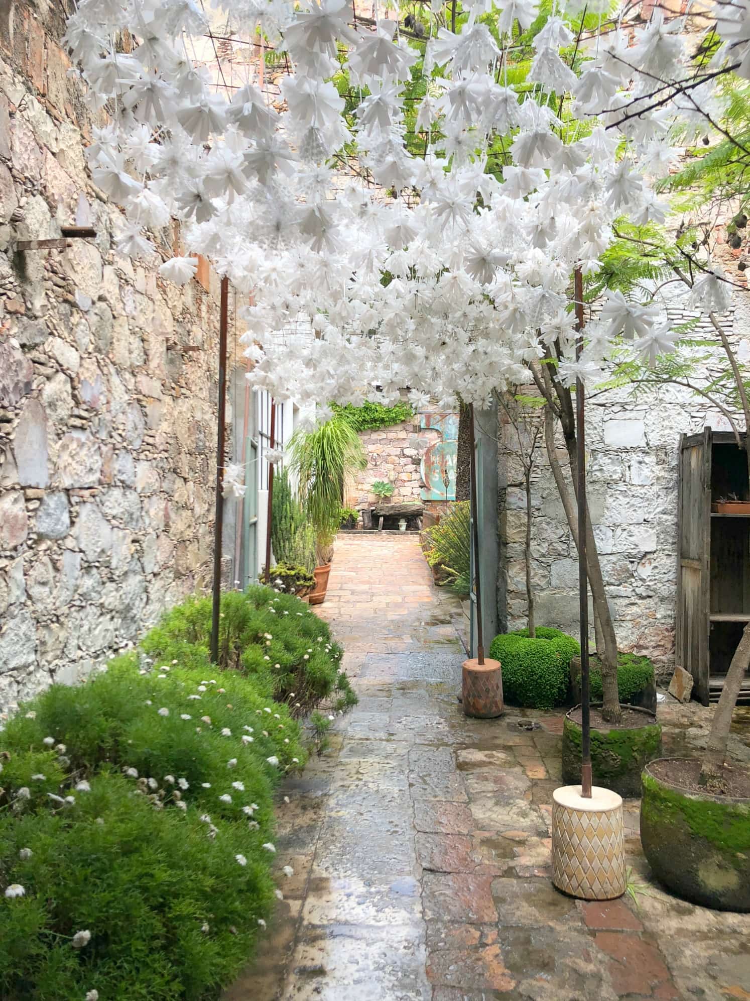 Fabrica la Aurora is a beautiful place to wander in San Miguel de Allende with kids