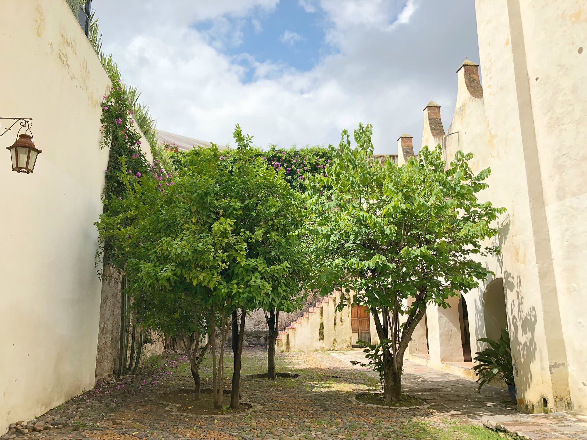 A courtyard at Museo de San Miguel de Allende, former residence of one of the city's namesakes, Ignacio Allende