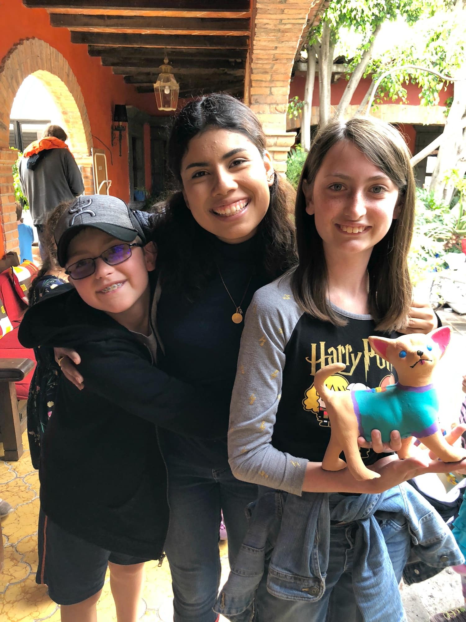 My kids with their beloved instructor, Monica Centro Mexicano de Lengua y Cultura in San Miguel de Allende 