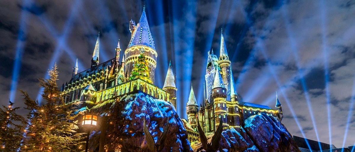 The Wizarding World of Harry Potter at Universal Studios Hollywood is especially enchanting during the winter holidays