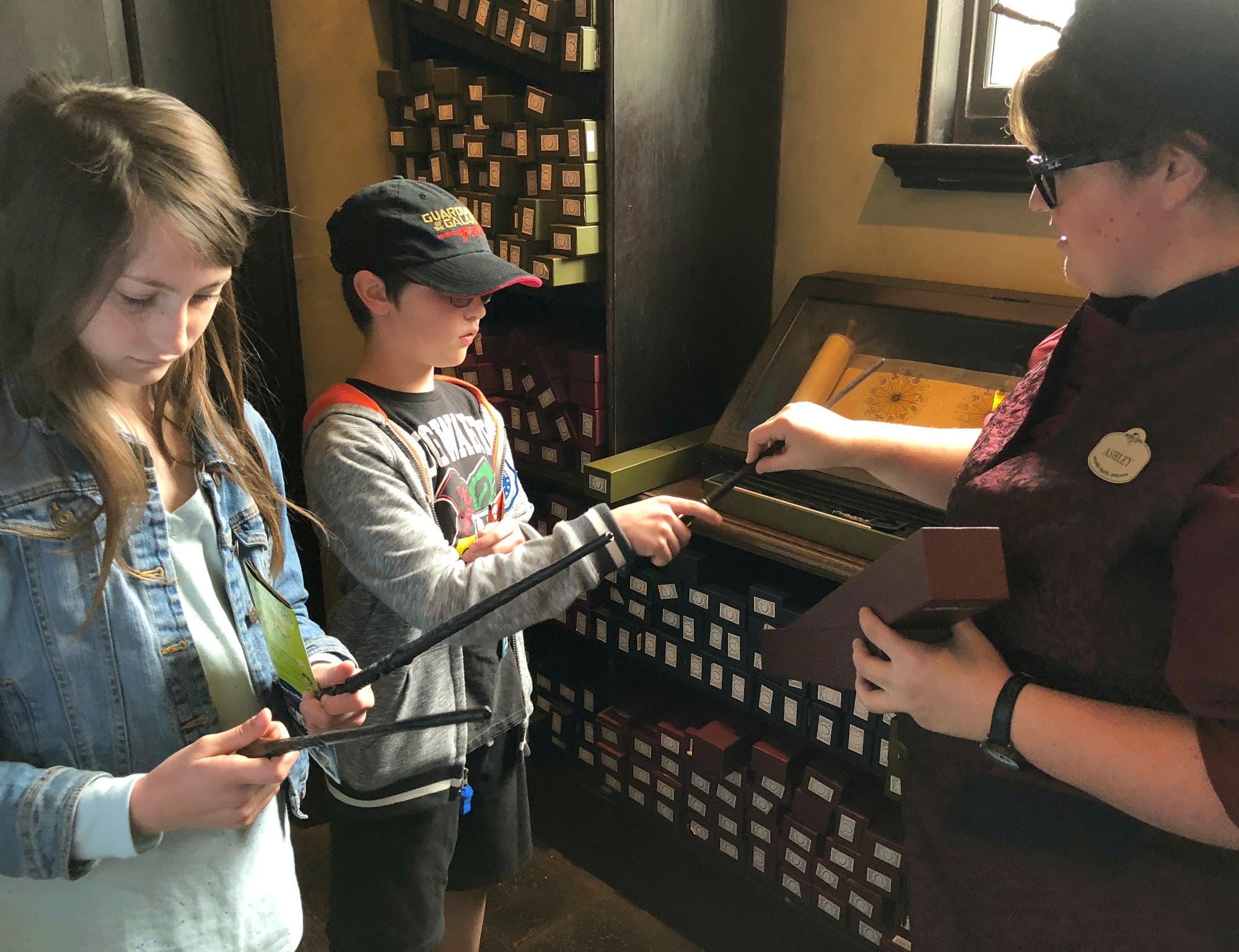 Even if you don't attend a wand choosing ceremony, the friendly staff at Ollivanders will help you determine the correct wand for you and your little wizards