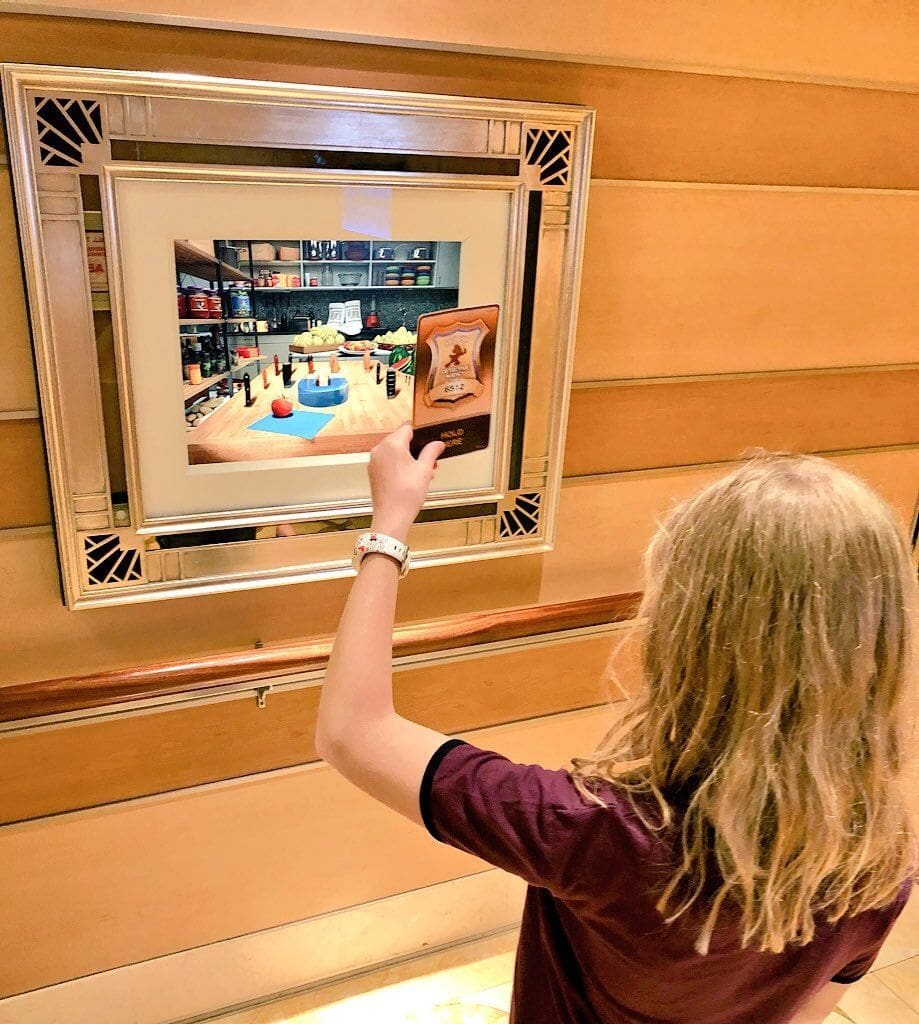 Animated art aboard Disney Dream with kids