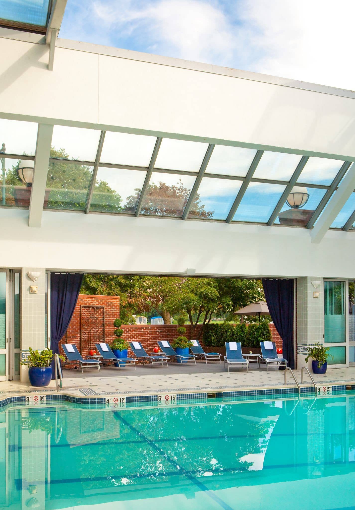 Atrium-style pool at Royal Sonesta Boston in Cambridge, Massachusetts