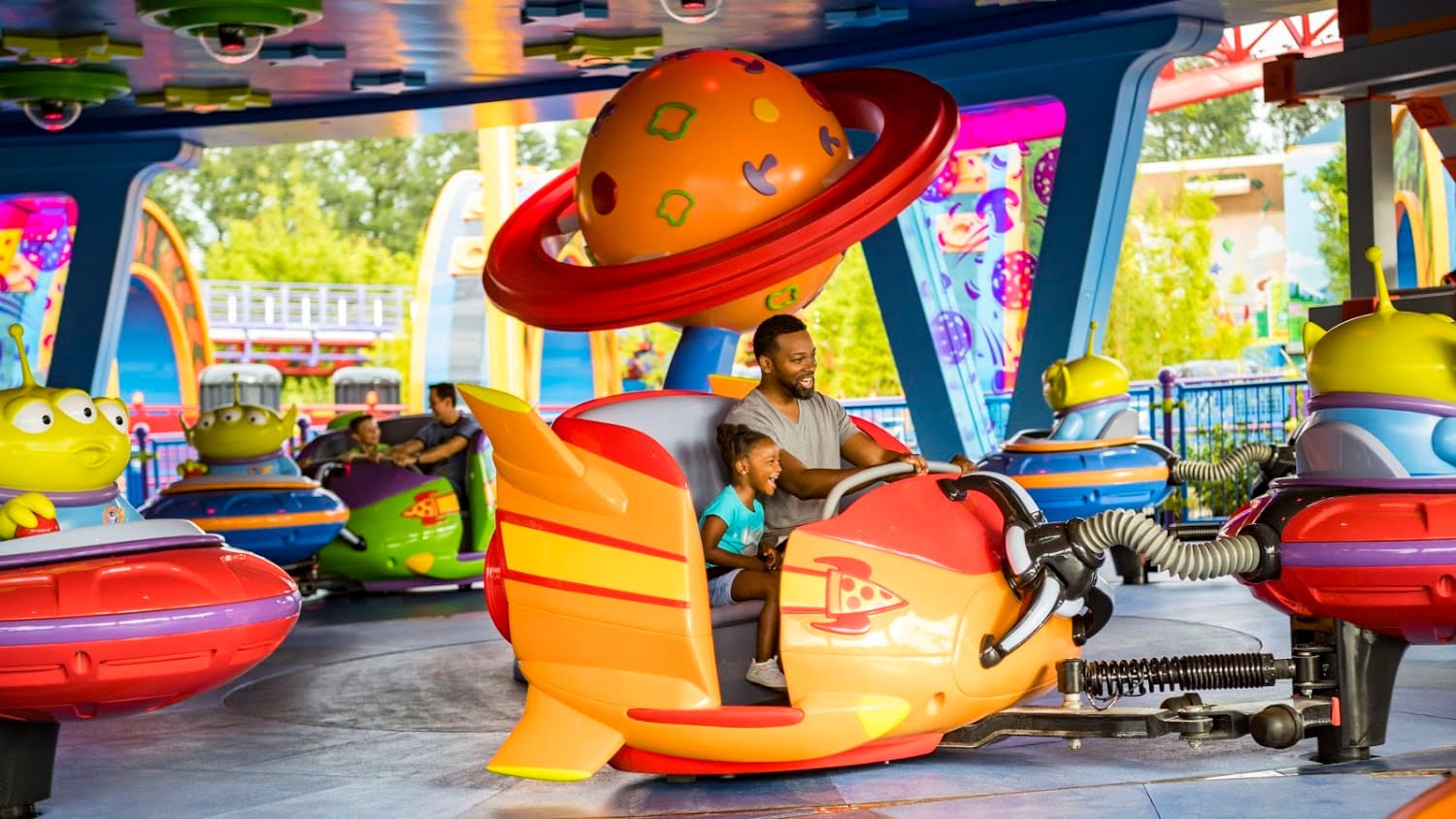 Alien Swirling Saucers at Disney Hollywood Studios with Little Kids