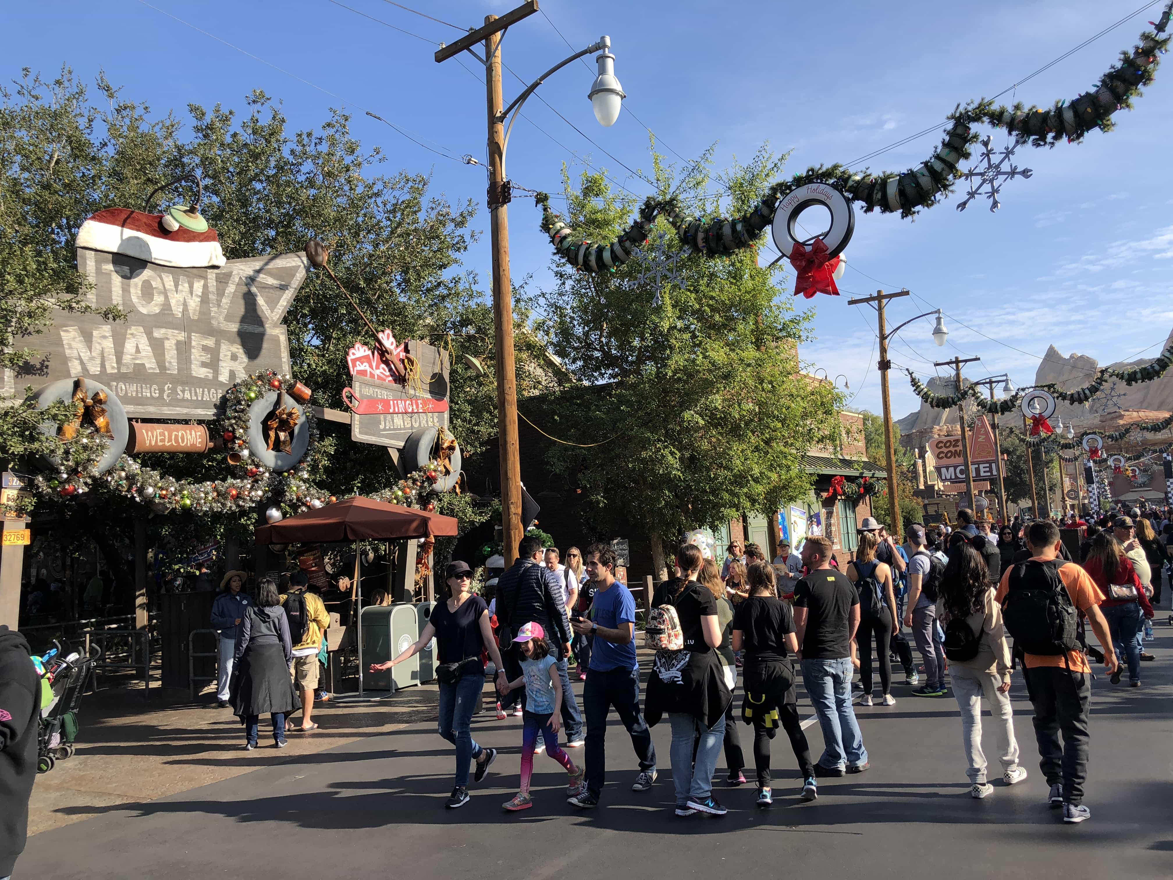 Crowds get larger and larger as the day progresses at Disney California Adventure on New Year's Eve