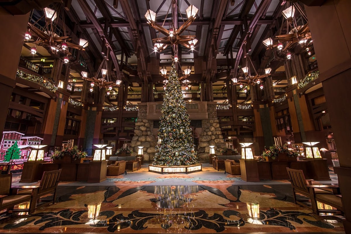 Disney’s Grand Californian Hotel & Spa at Christmas time