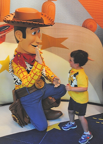 Toy Story character meet-and-greet at Disney's Hollywood Studios with Preschoolers