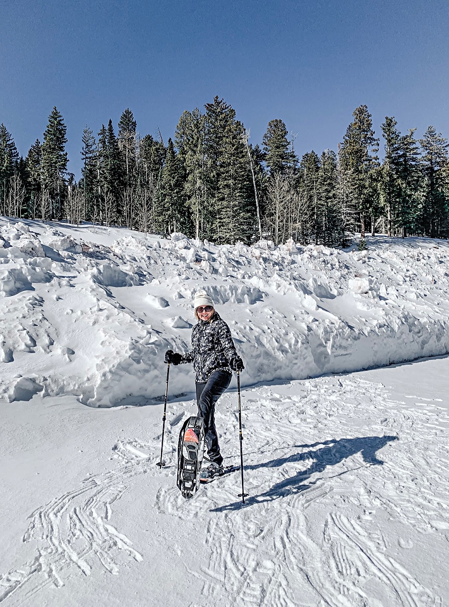 Snowshoeing on Sandia Peak in Albuquerque, New Mexico