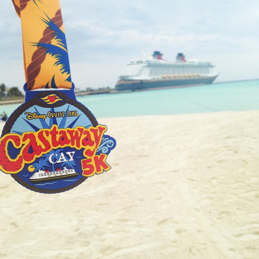 Every Castaway Cay 5K finisher gets to take home a special participant’s medal as a souvenir