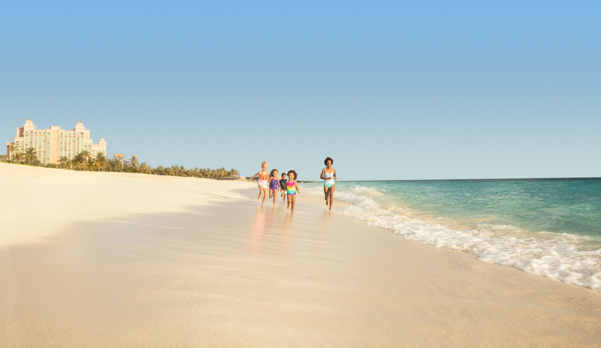 Beach at Atlantis Bahamas with kids