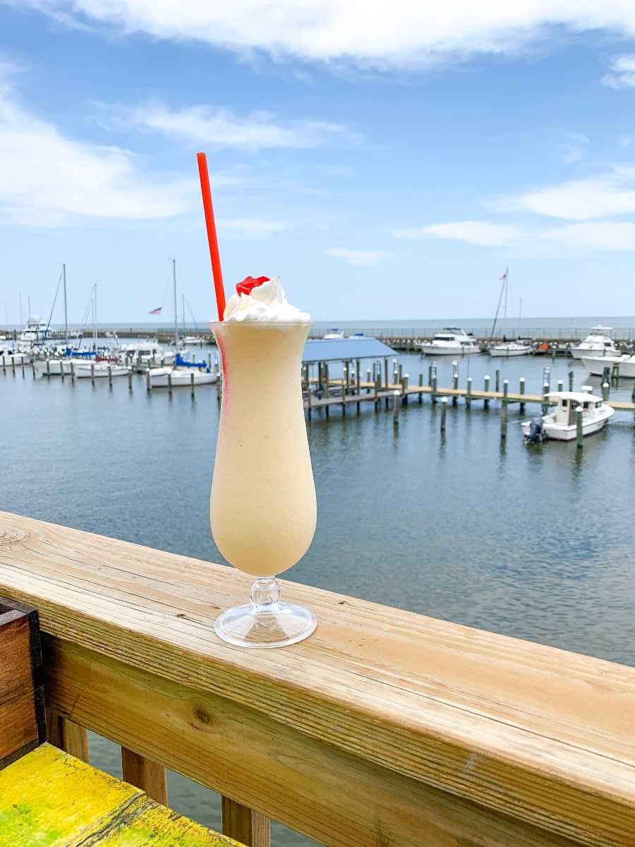 Banana Daiquiri at Shaggy's Pass Christian Harbor