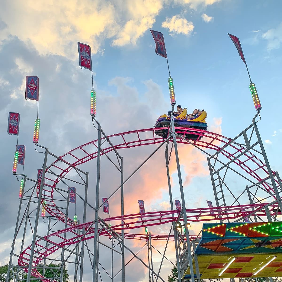 Annual South Mississippi Summer Fair roller coaster