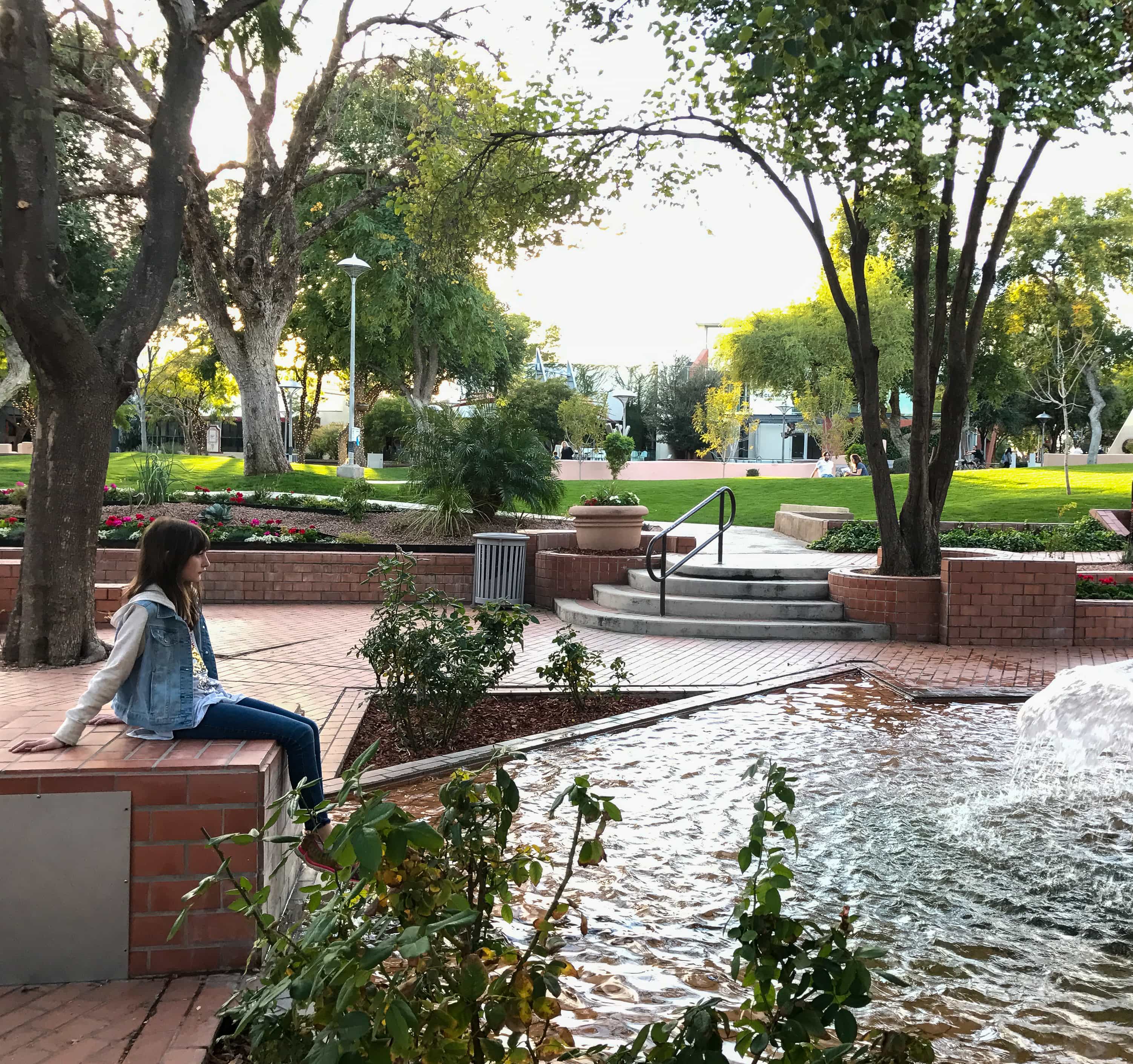 Young girl at the Scottsdale Civic Center Mall