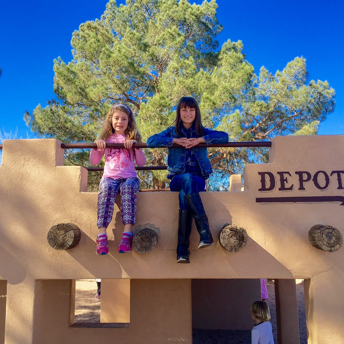 Old West-themed Playground at McCormick-Stillman Railroad Park in Scottsdale with Kids