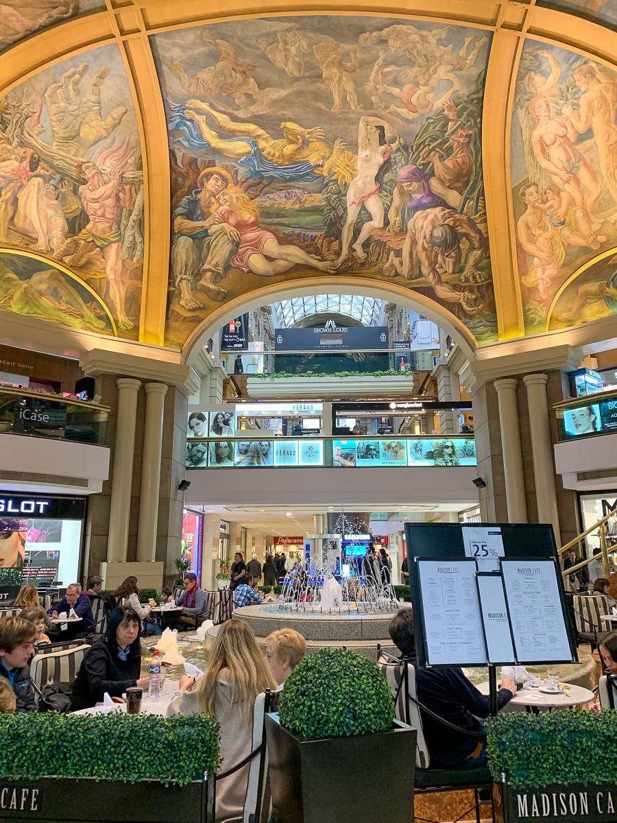 Murals at Galerias Pacifico shopping mall in Buenos Aires, Argentina