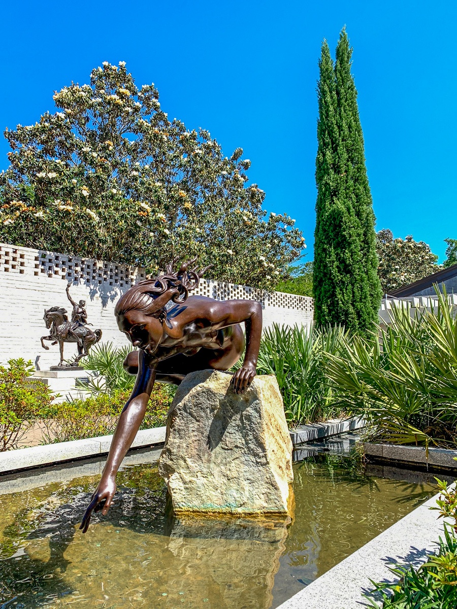 A sculpture entitled "Reach" at Brookgreen Gardens