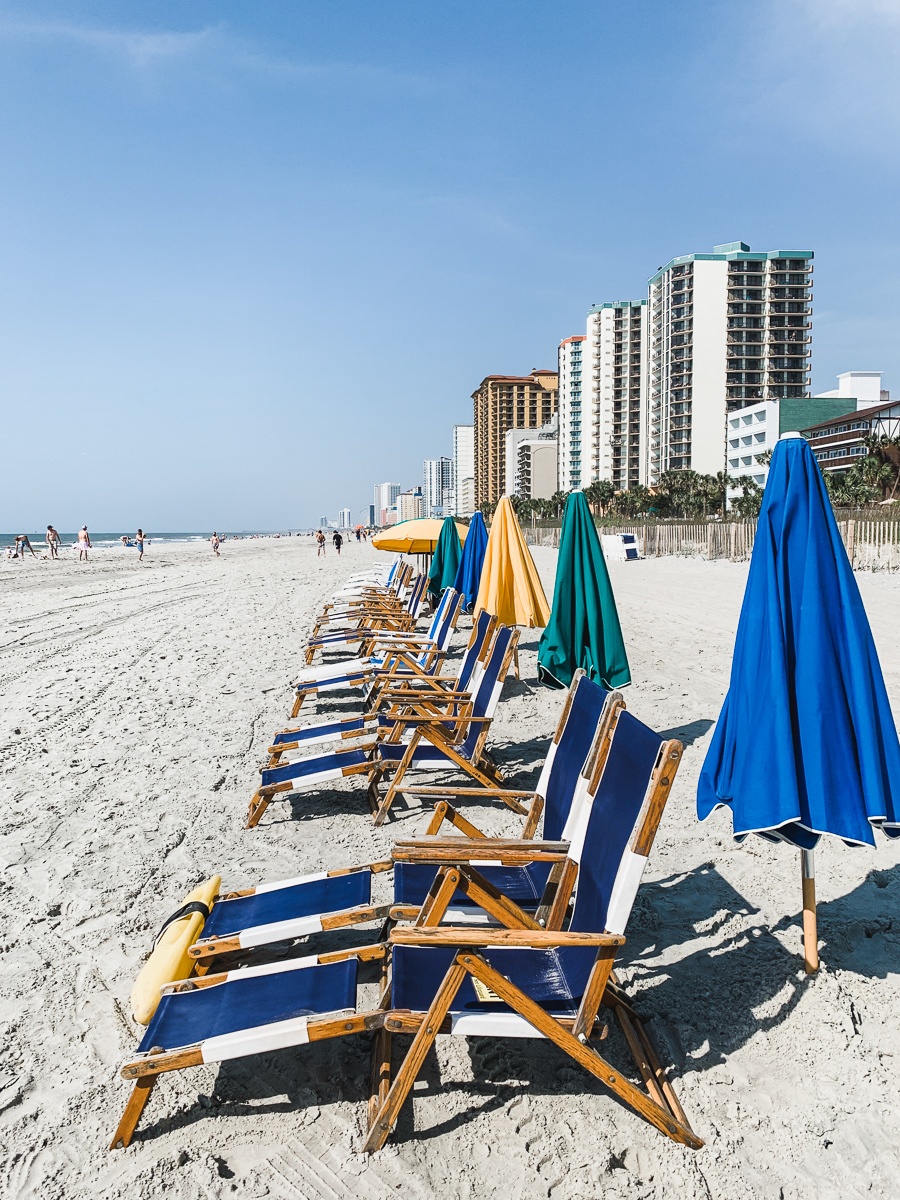 Myrtle Beach beach chairs at Caribbean Resort & Villas