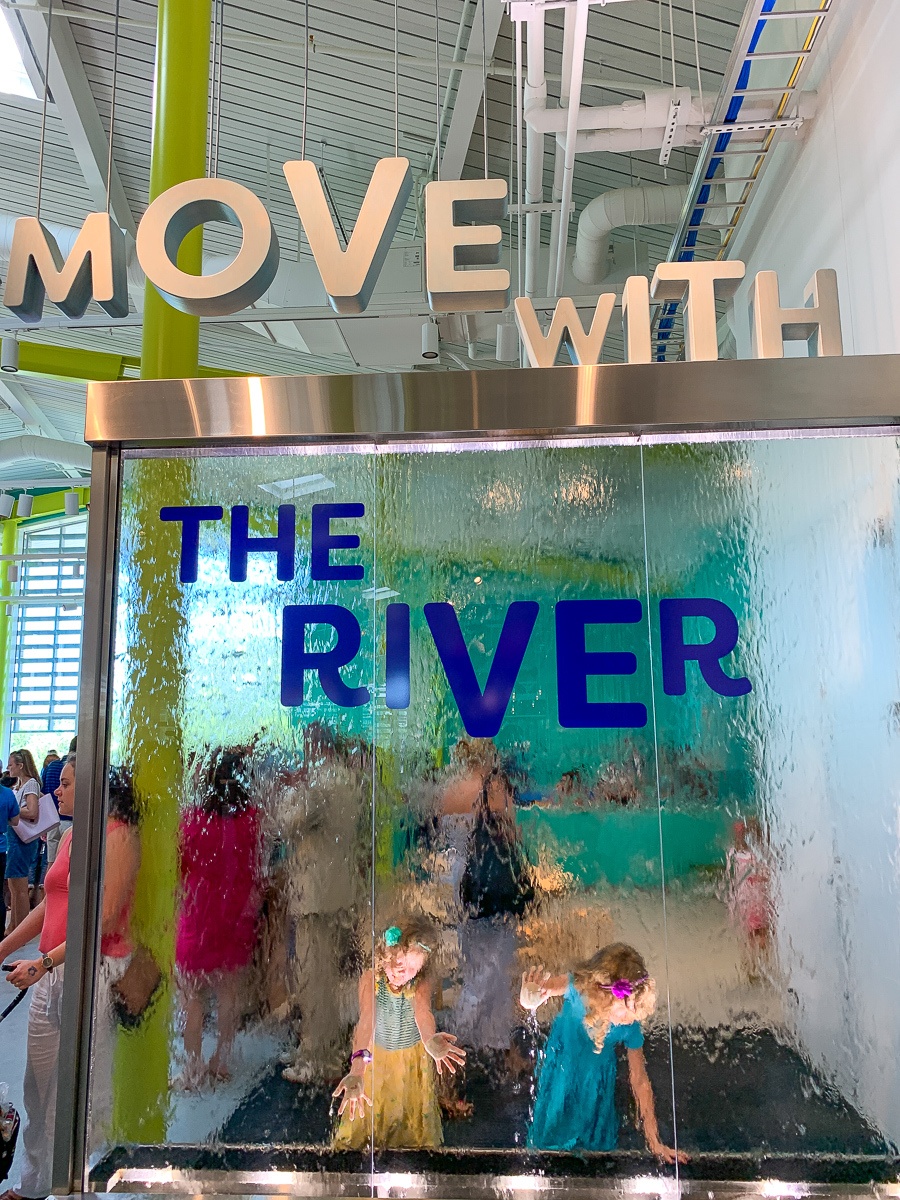 Water Wall at Move with the River at Louisiana Children's Museum