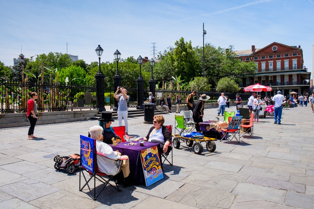 Fortune Tellers in Jackson Square in New Orleans, Louisiana