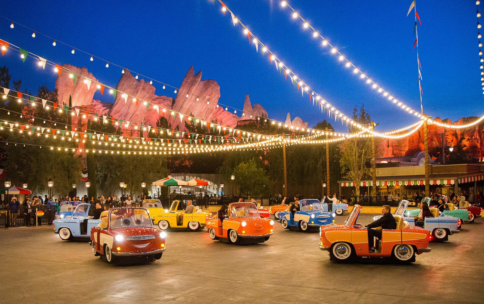 Luigi's Rollickin' Roadsters in Cars Land Disney theme park