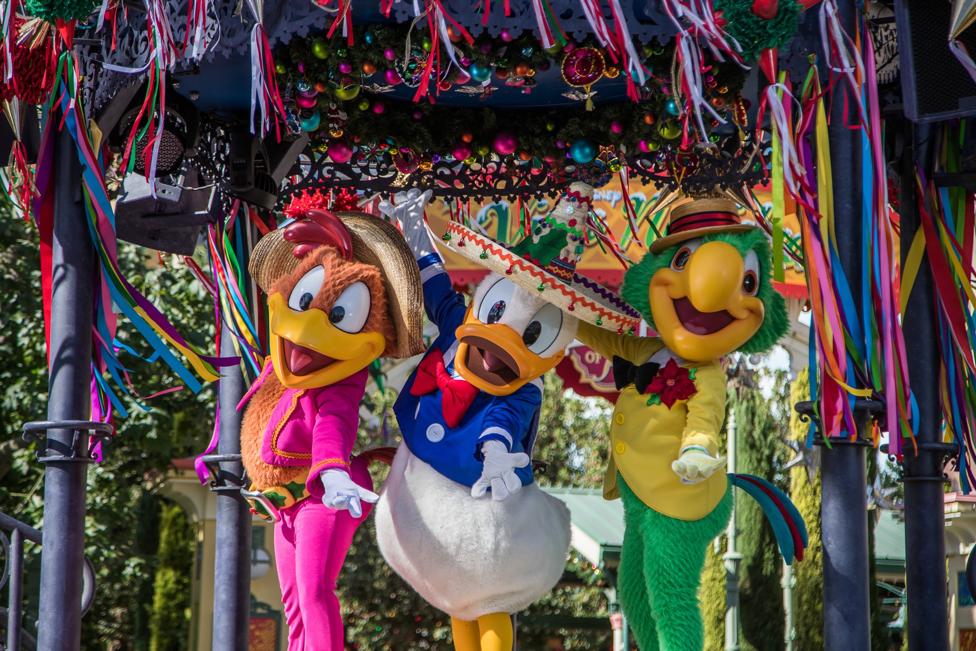 The Three Caballeros at Disney ¡Viva Navidad! at Disney California Adventure