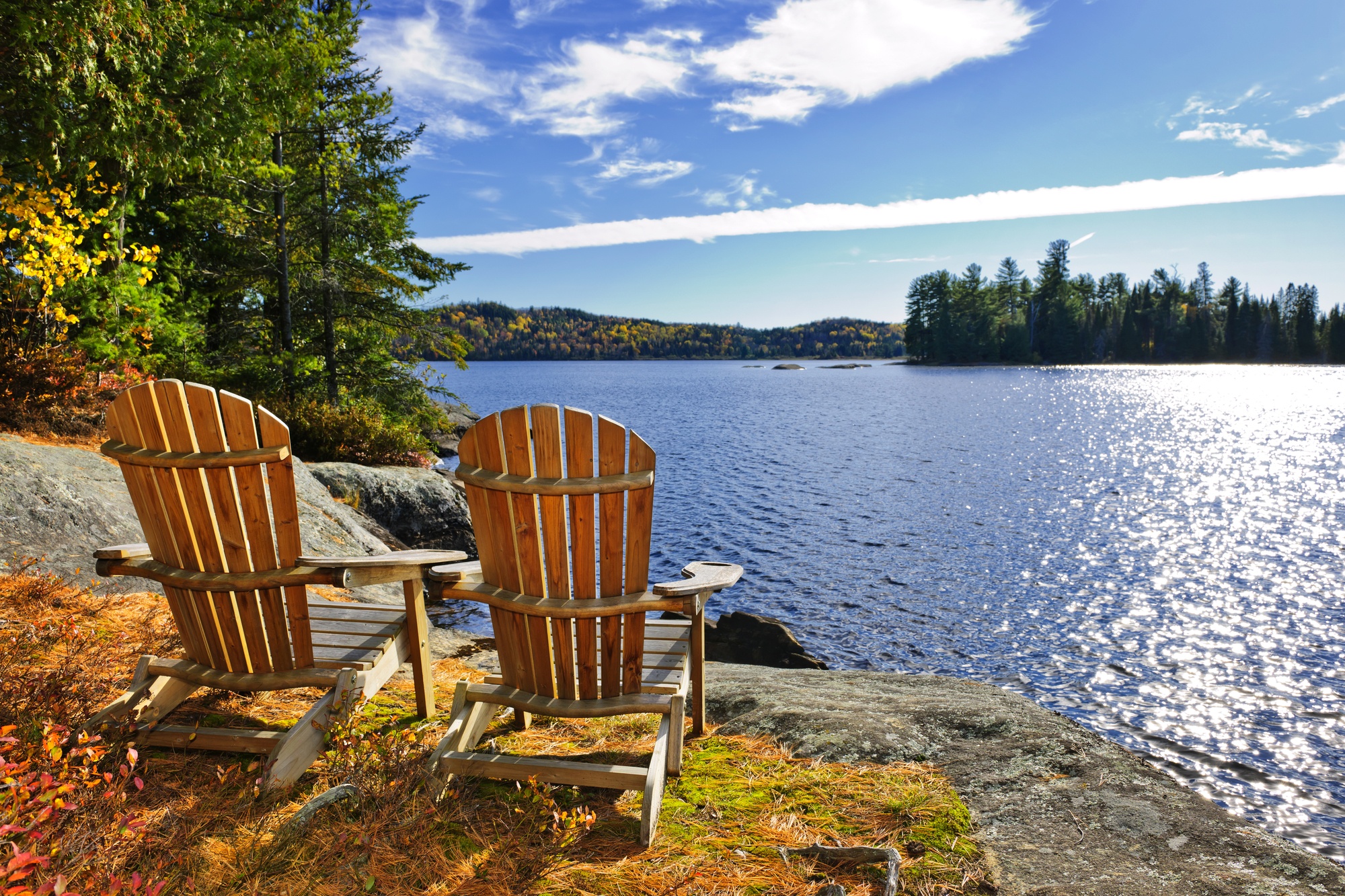 Muskoka chairs in Ontario, Canada