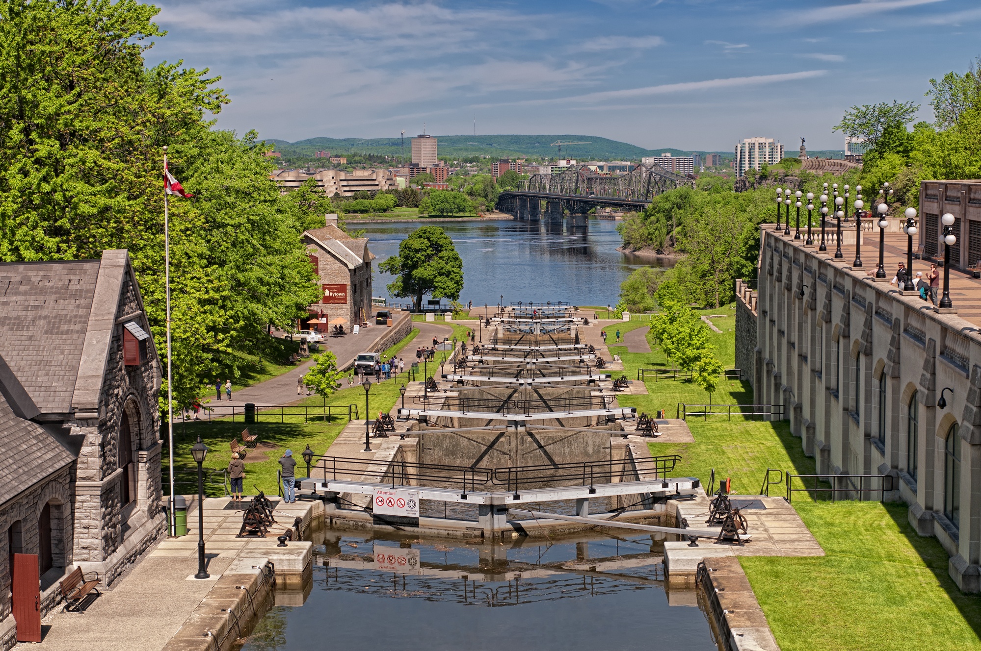 Rideau Canal Locks in Ontario, Canada