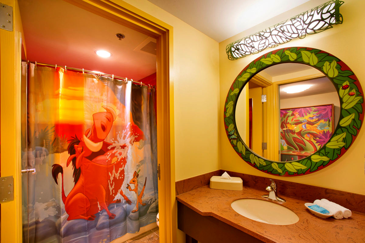 Lion King-themed bathroom at Disney's Art of Animation Resort