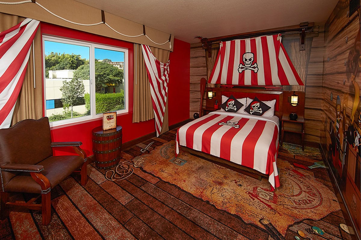 Pirate-themed room at Legoland Hotel in Carlsbad, CA