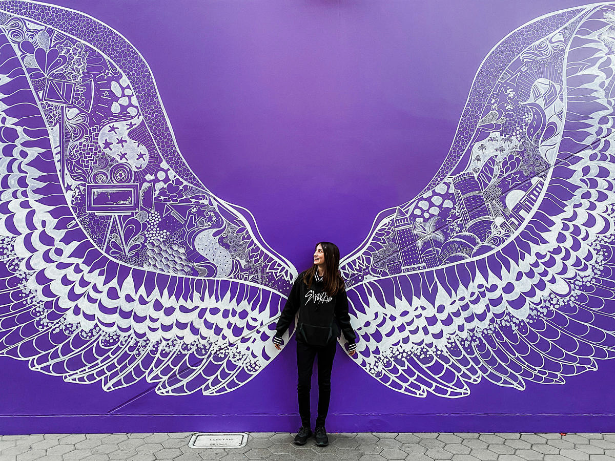 Wing mural at Universal CityWalk in Burbank