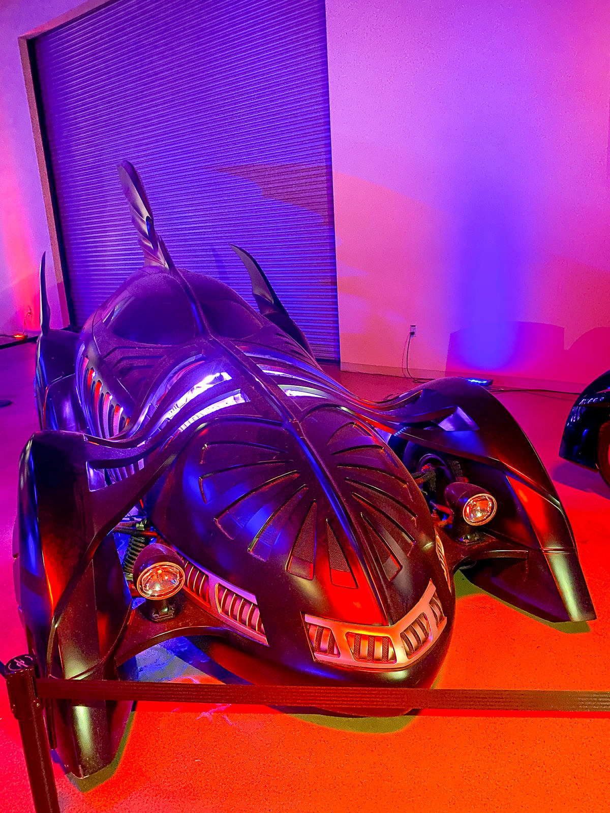 One of many Batmobiles on the Warner Bros. Studio Tour