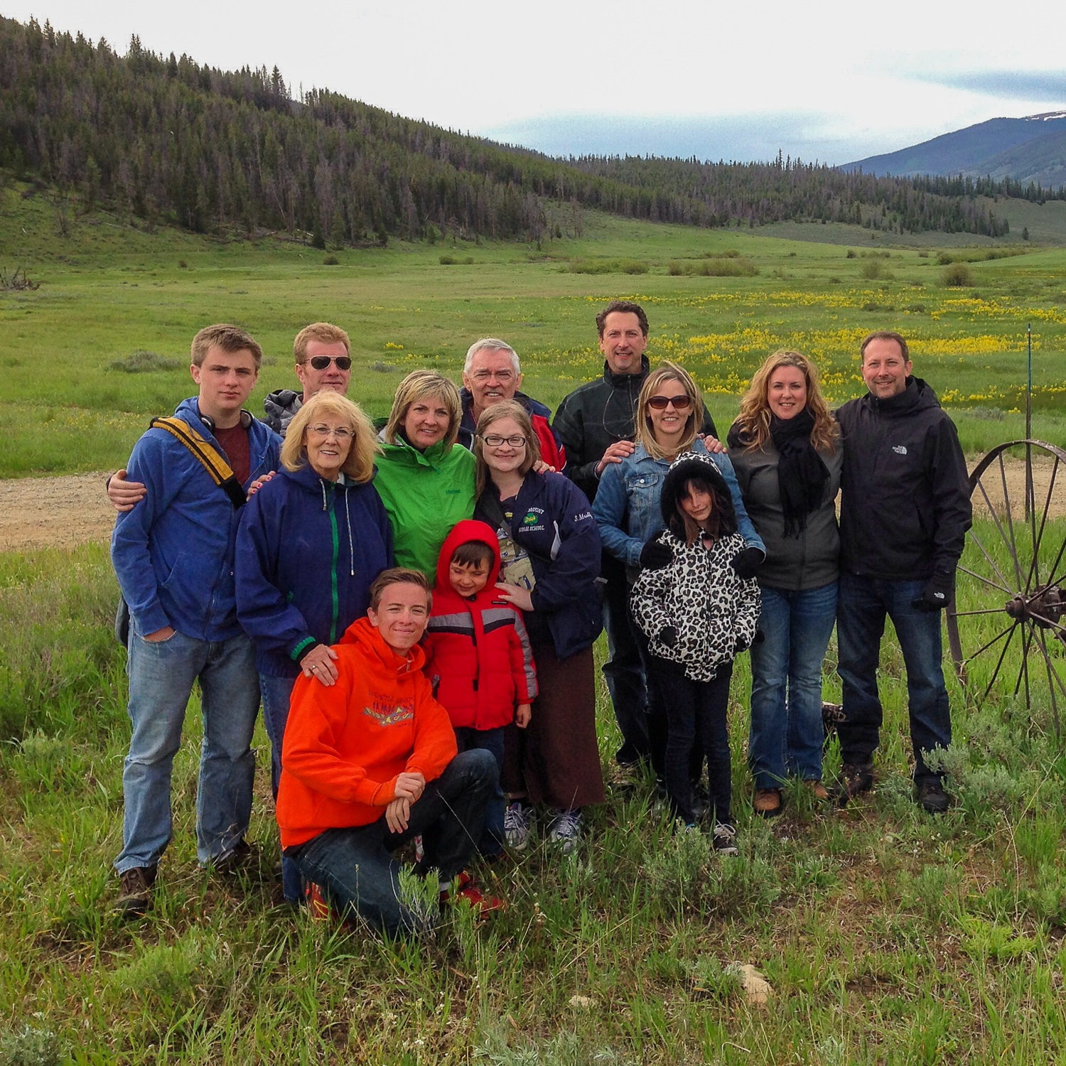 Three generations in Keystone in summer