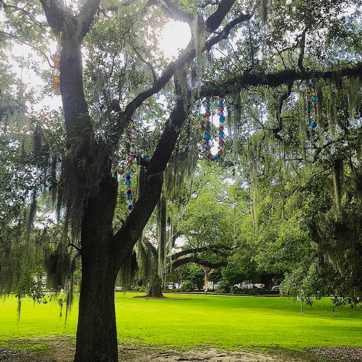 "Tree of Necklaces" at City Park Sculpture Garden in New Orleans