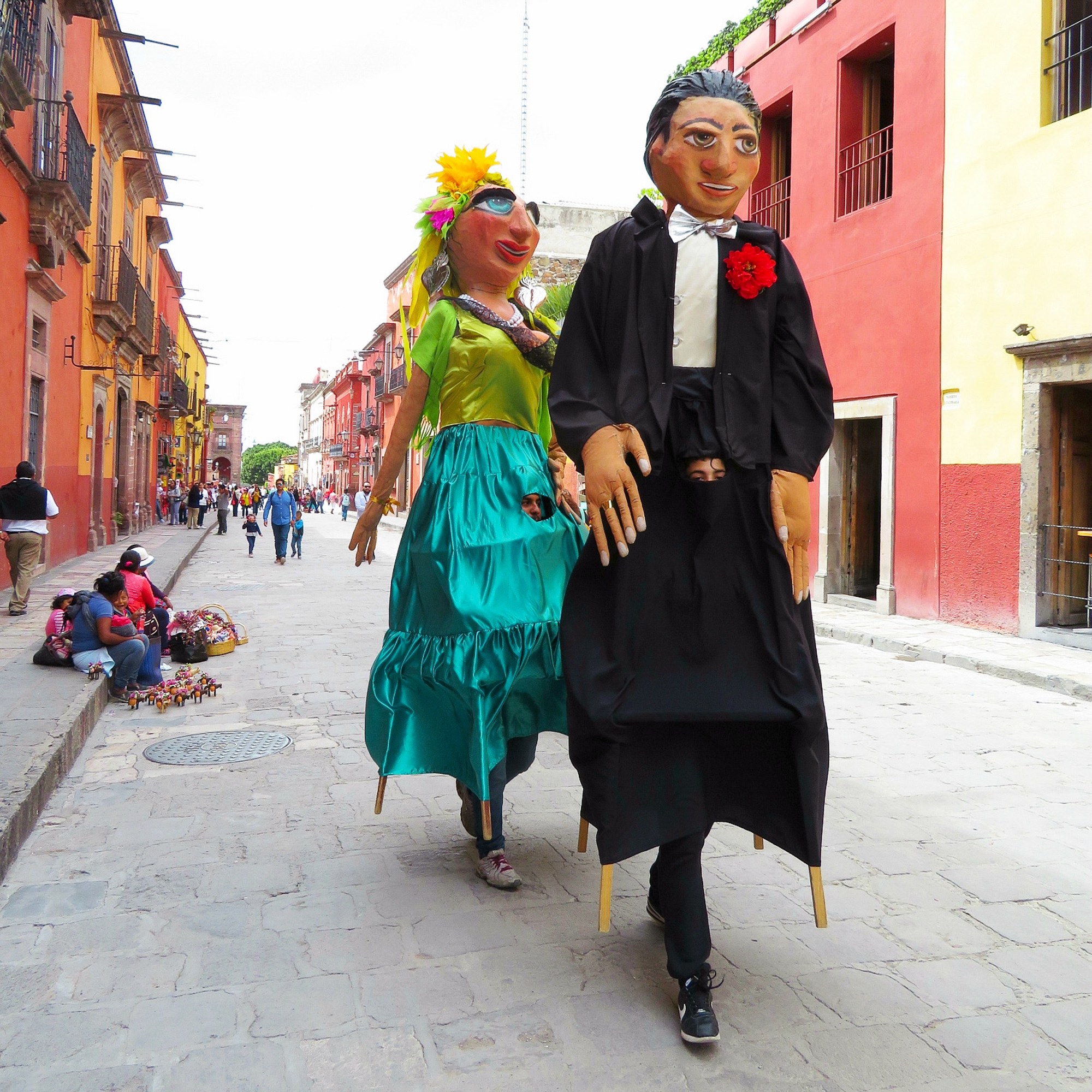 Mojigangas, celebratory life-sized puppets, in San Miguel de Allende