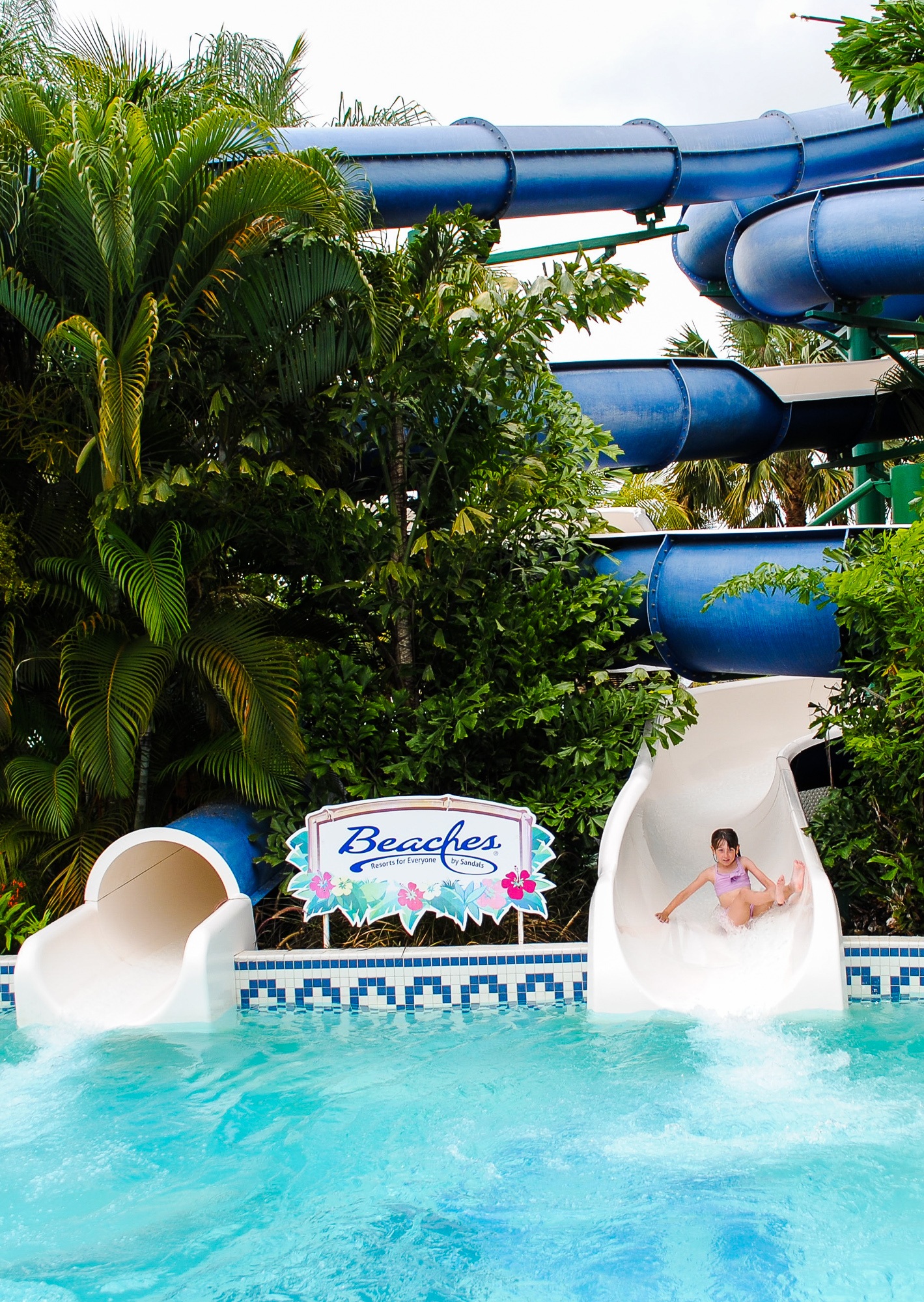 Waterslides at Beaches Negril Hotel