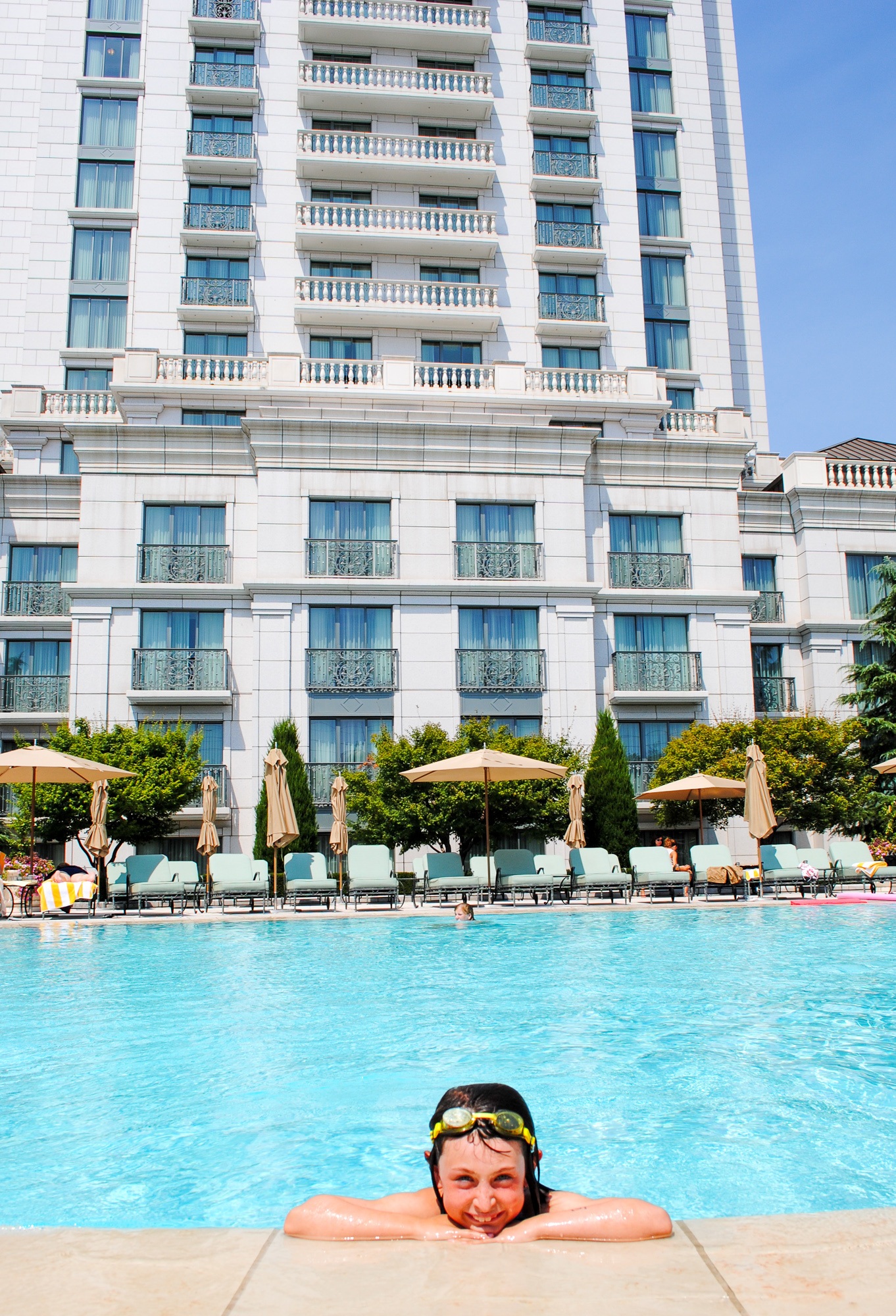 Outdoor pool at Grand America Hotel in Salt Lake City, Utah