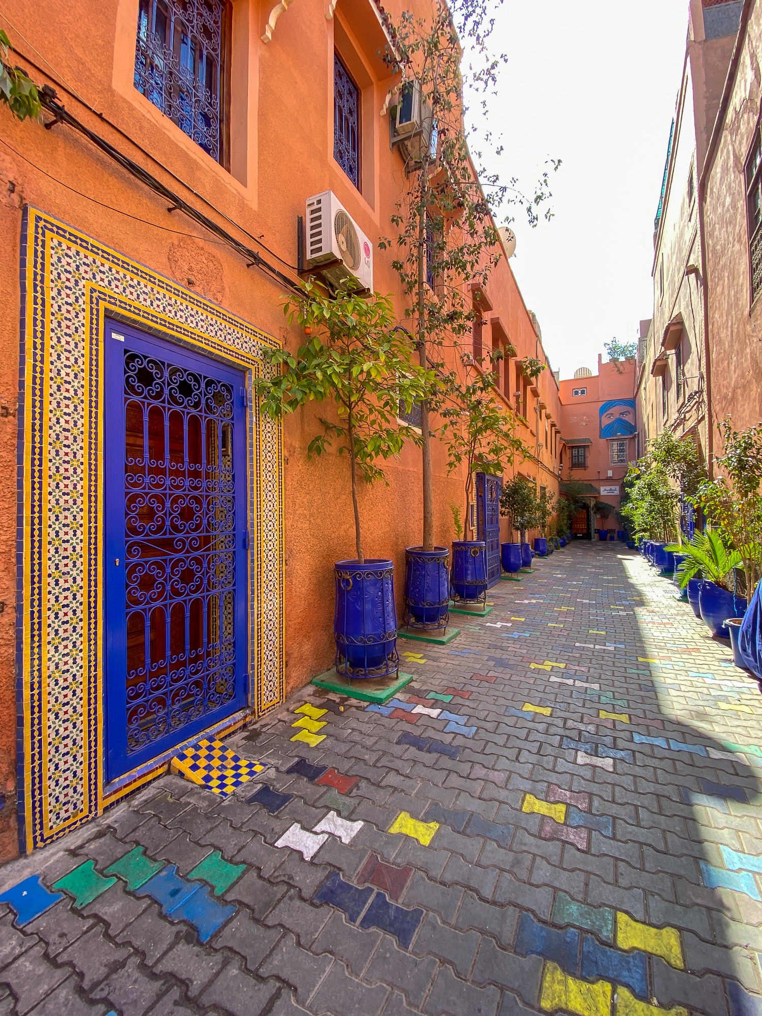 Beautiful Moroccan tiles in the Medina of Marrakech 