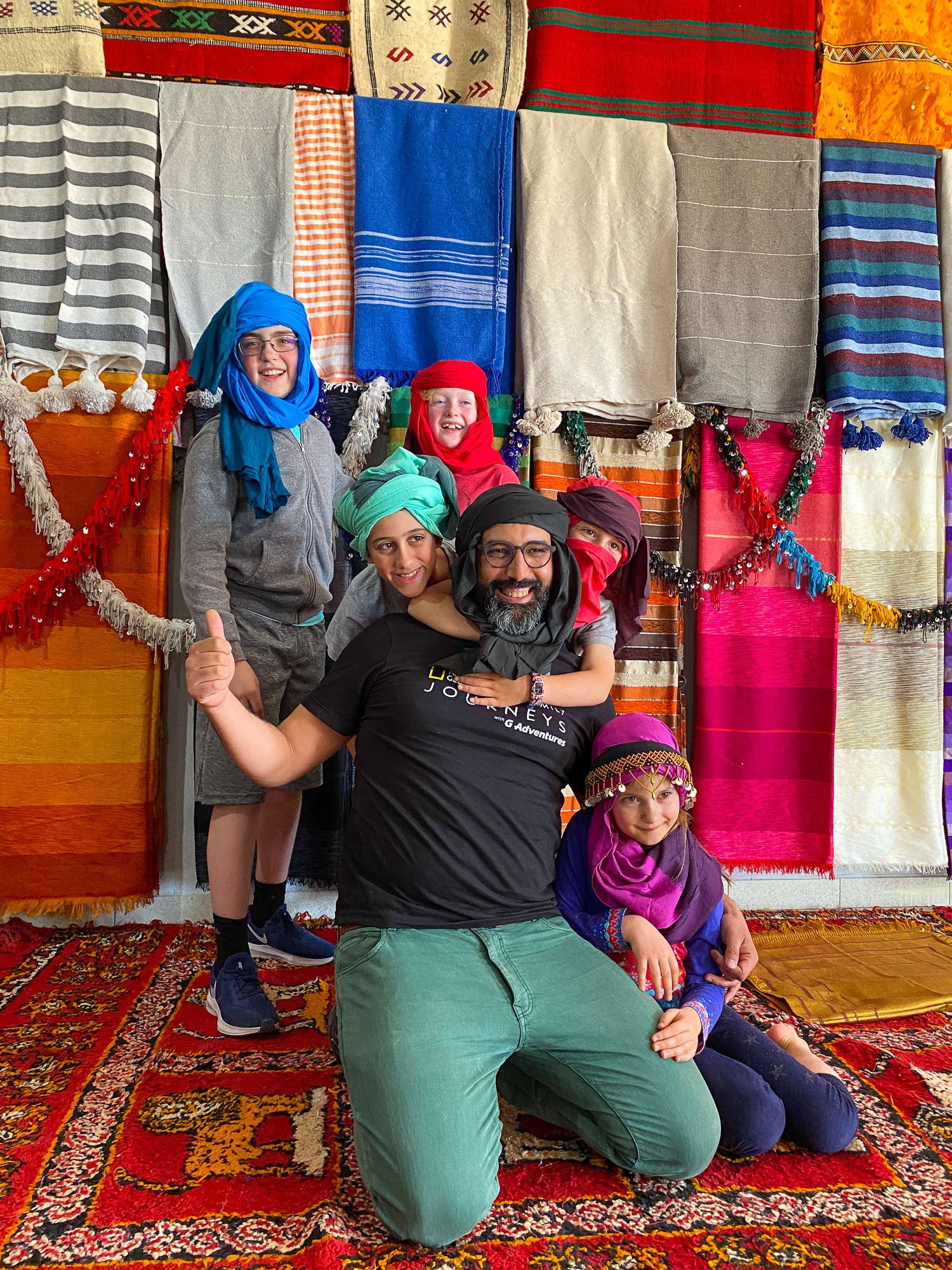 National Geographic Family Journeys/G Adventures Guide Abdul and kids in Morocco