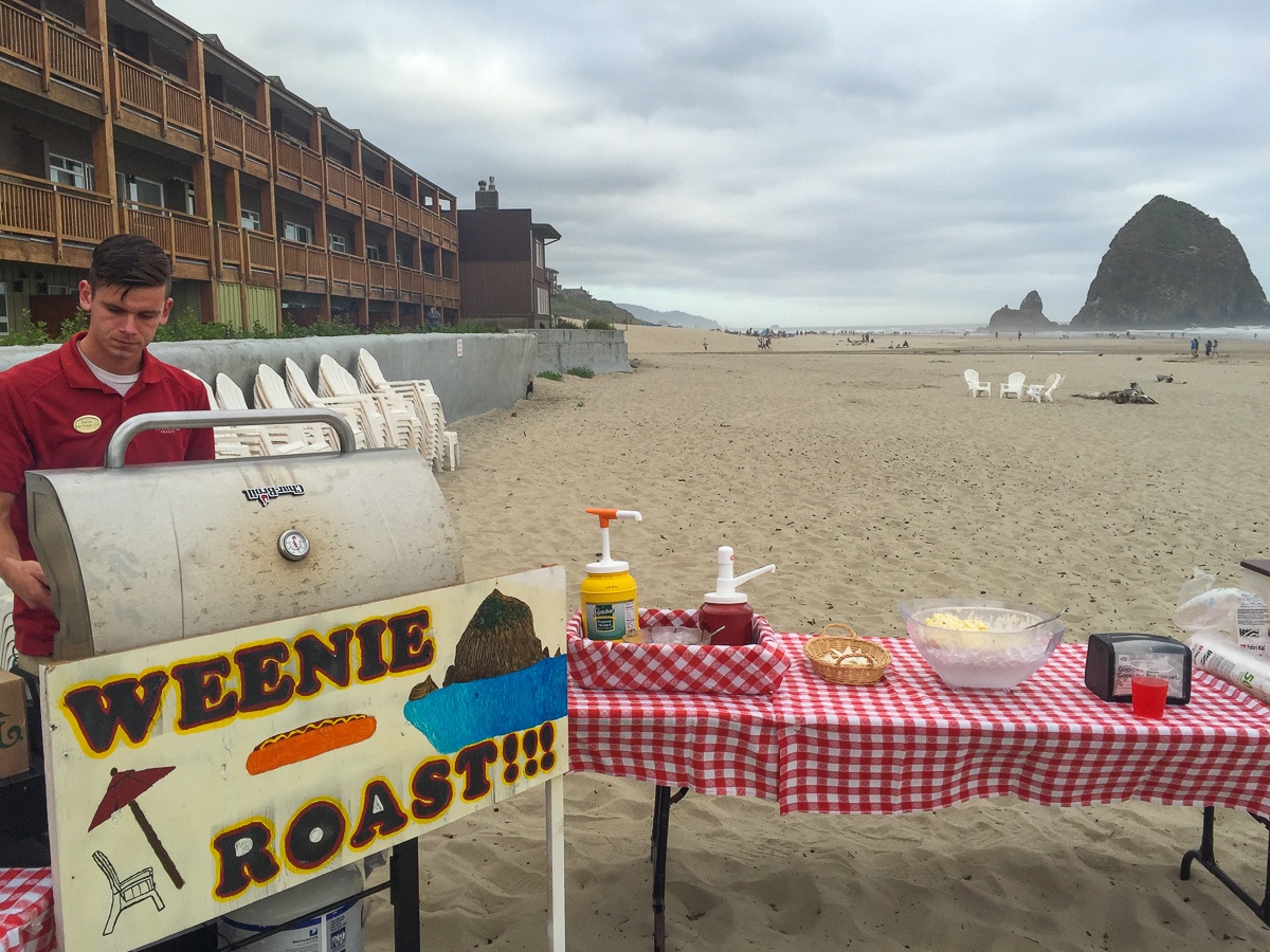 Weenie Roast on the beach at Surfsand Resort 