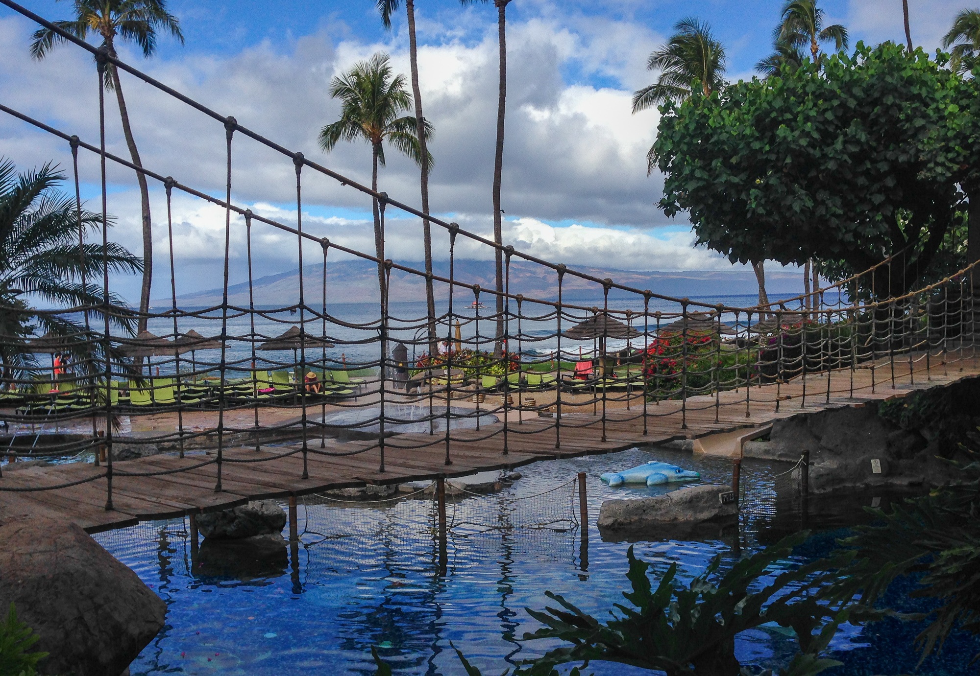 Rope bridge at Hyatt Regency Maui Resort and Spa