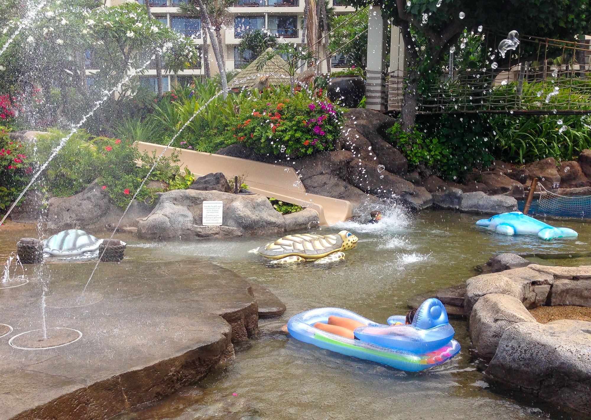 Keiki Lagoon waterslide at Hyatt Regency Maui Resort and Spa