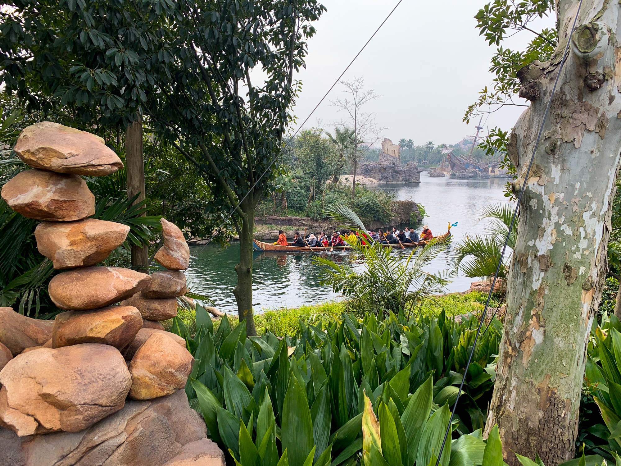 People-powered Explorer Canoes at Shanghai Disneyland