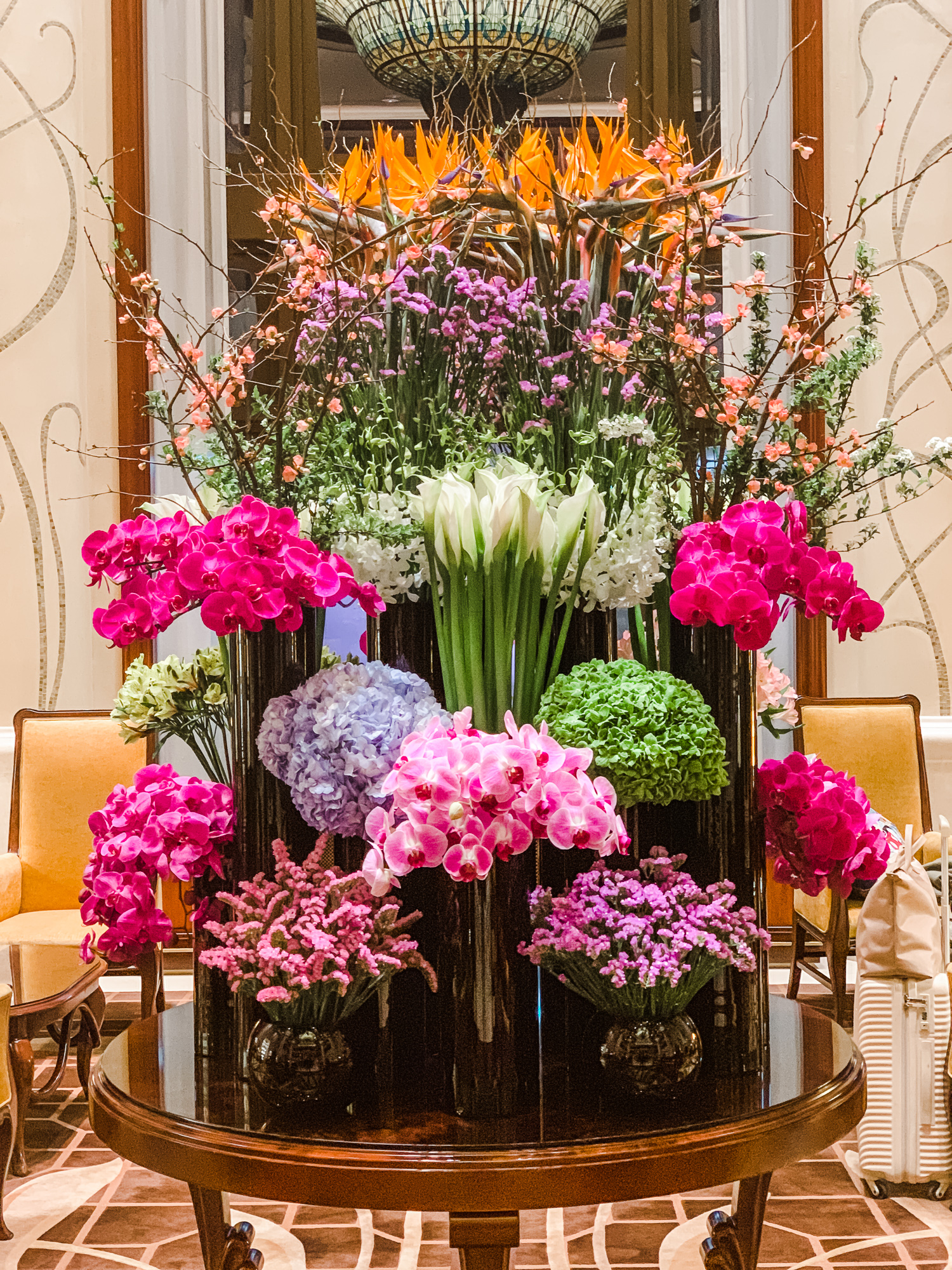 Flower arrangement at Shanghai Disneyland Hotel