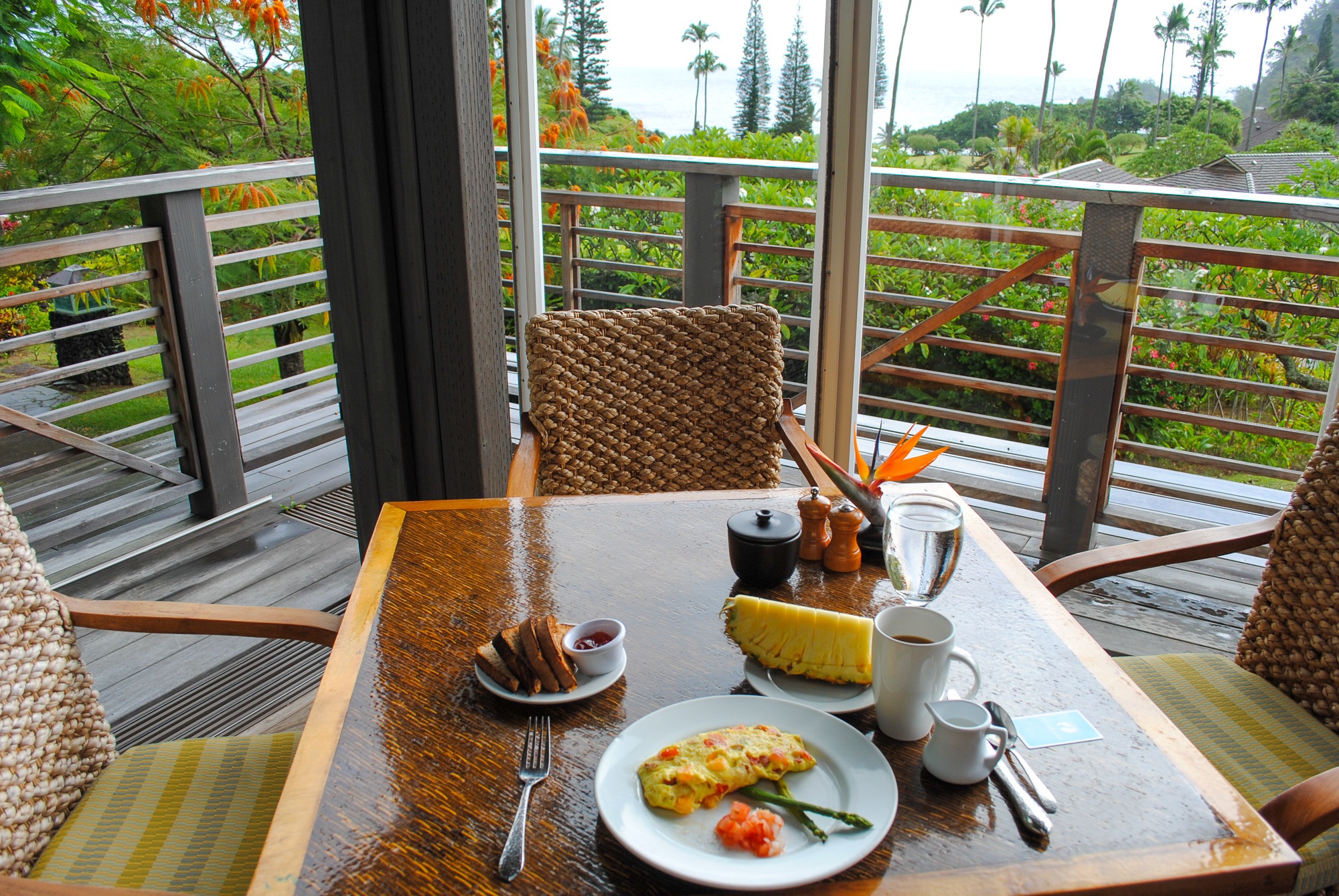 Breakfast with a view at Hana Maui Resort