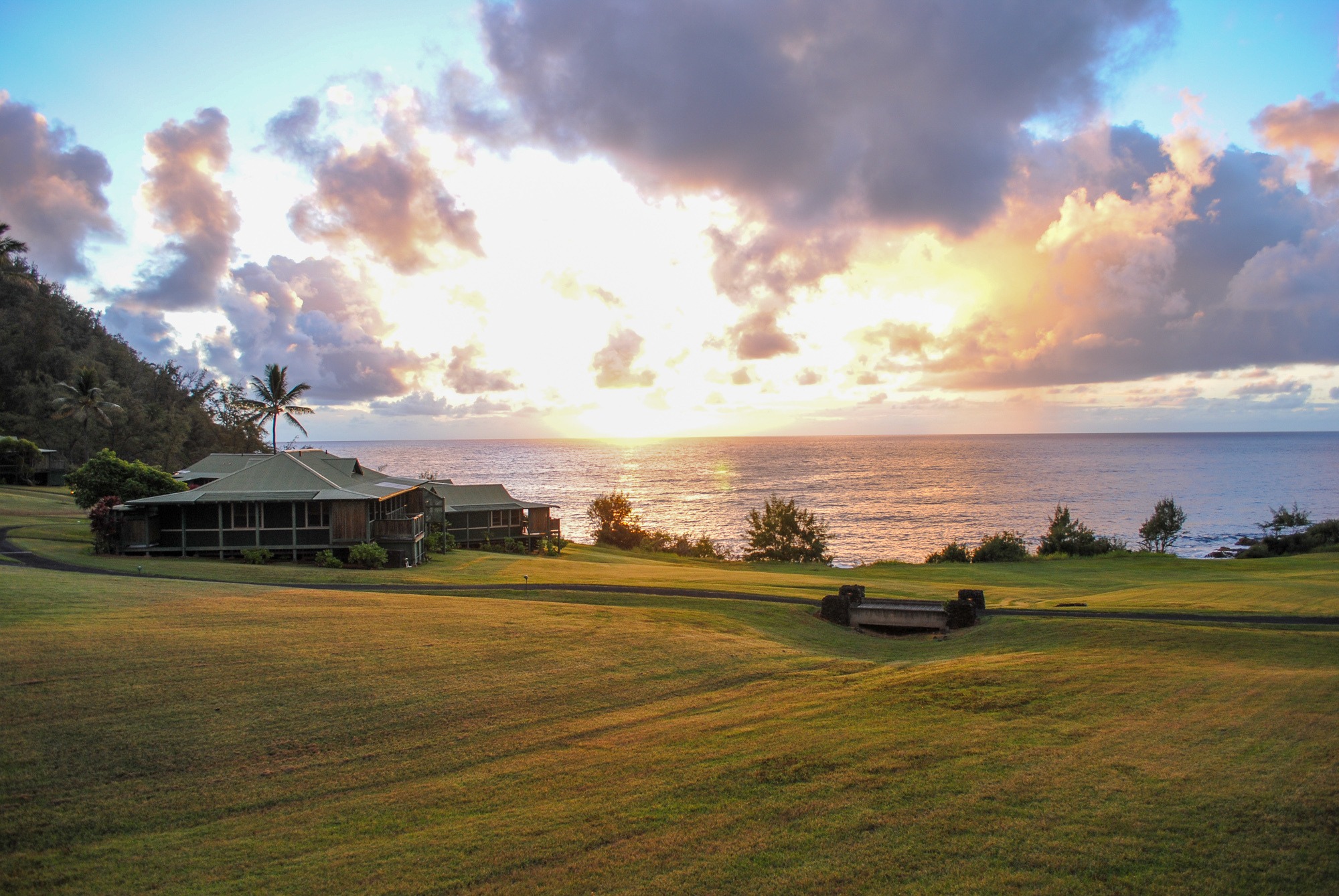 Sunset at Hana Maui Resort in Maui, Hawaii